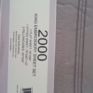 King size sheet set New